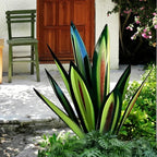 Metal Agave Plant Rust-Finished Weather-Resistant Steel