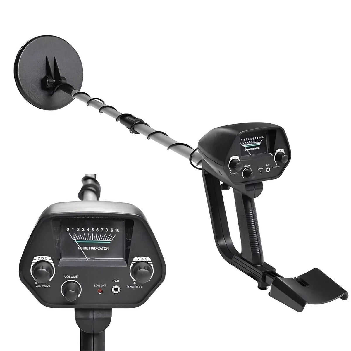 Metal Detector Waterproof Coil Dual Modes Adjustable Height