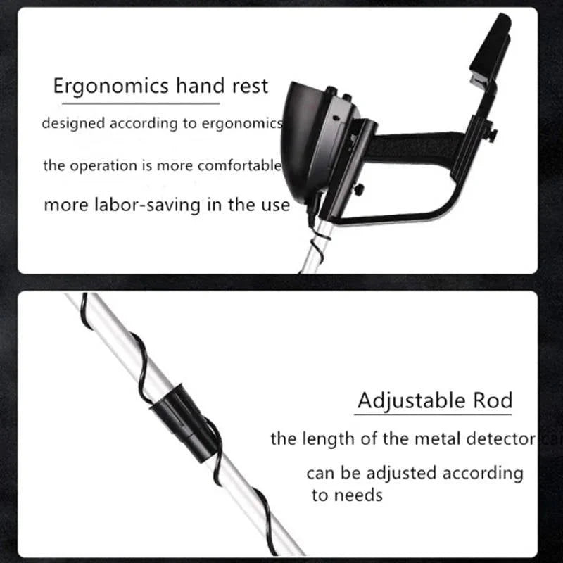 Metal Detector Waterproof Coil Dual Modes Adjustable Height