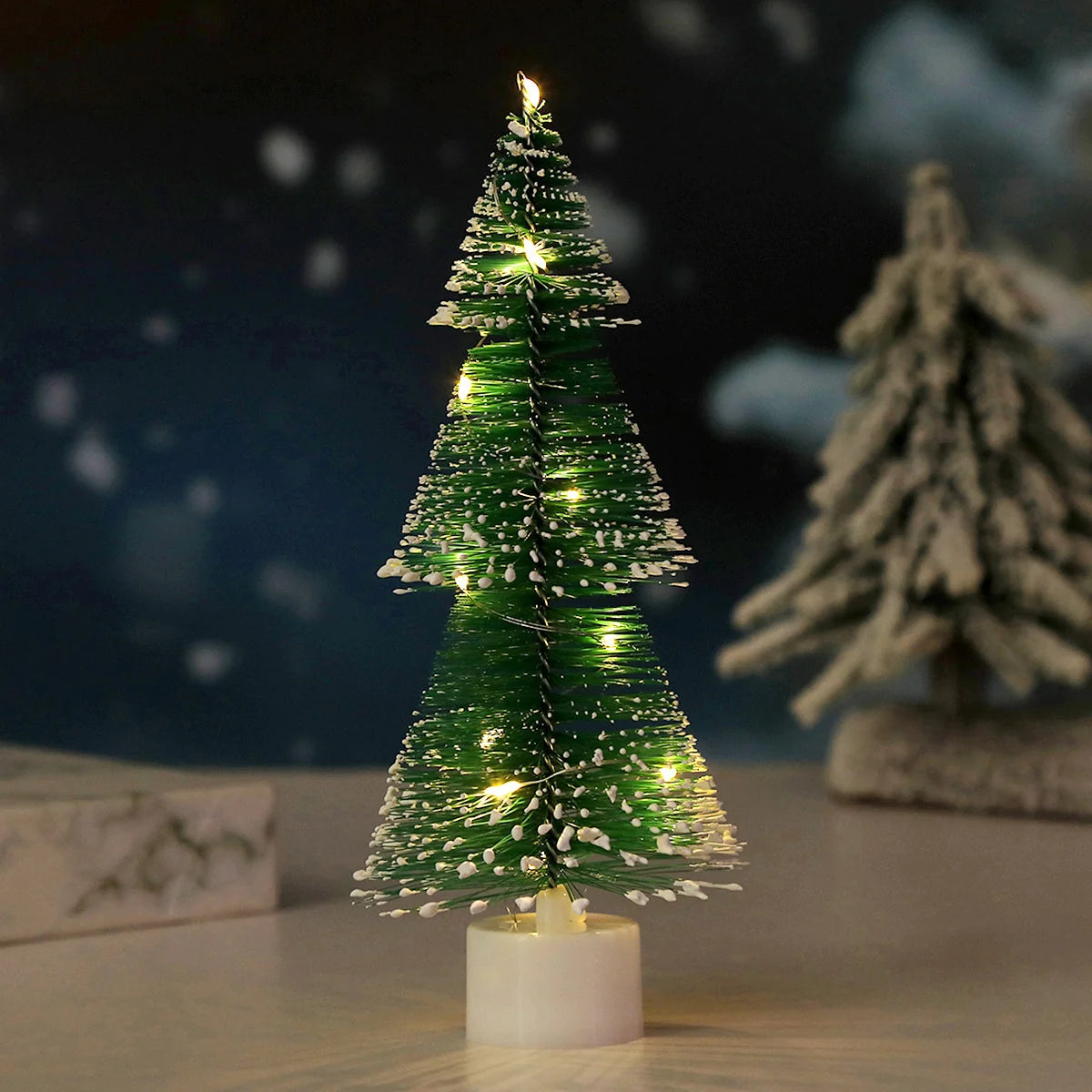 Mini Christmas Tree Prelit Warm LED Lights Tabletop