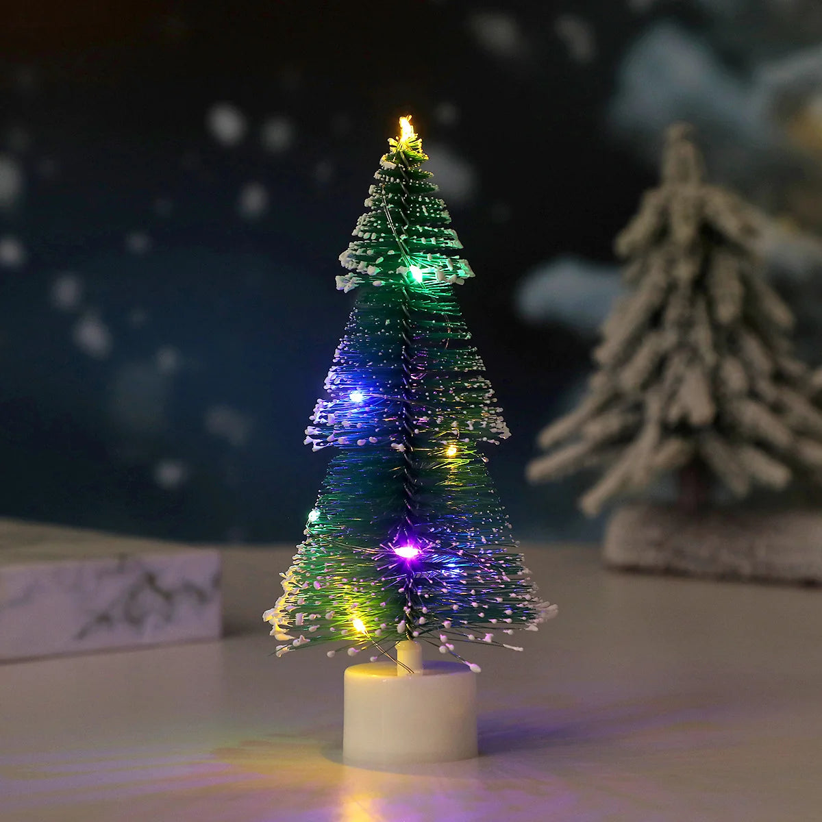 Mini Christmas Tree Prelit Warm LED Lights Tabletop