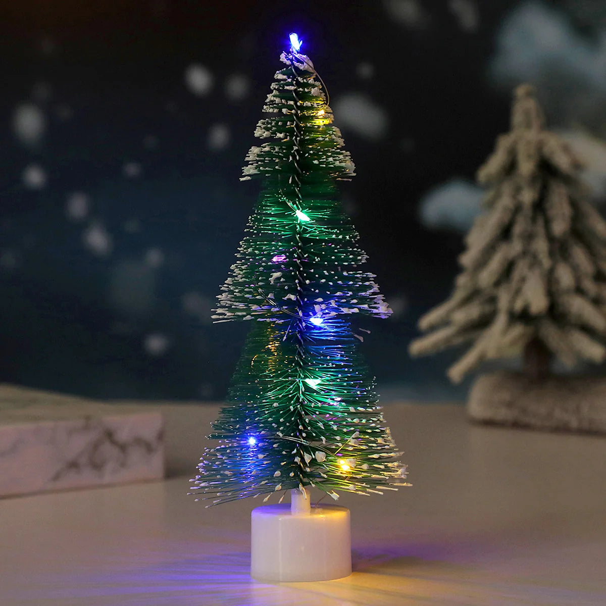 Mini Christmas Tree Prelit Warm LED Lights Tabletop
