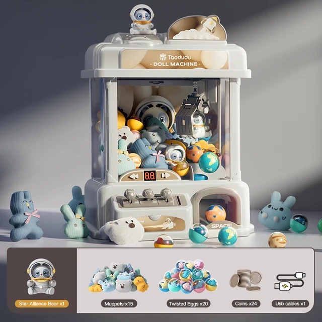 Mini Claw Machine Coin-Operated Over 35 Plush Prizes