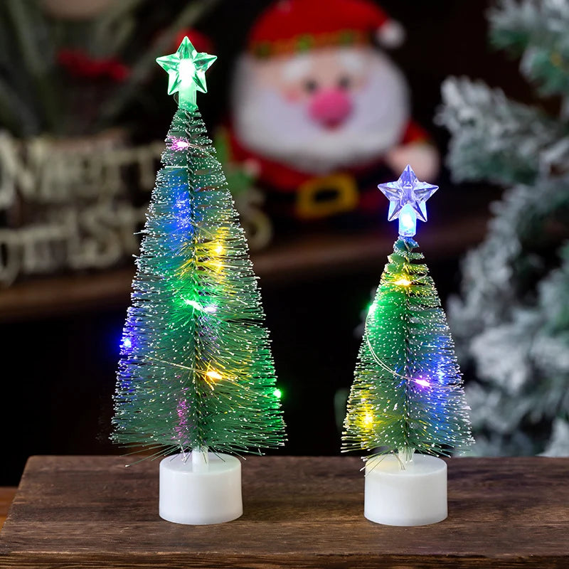 Mini Fir Compact Tabletop Built-In LED Lights