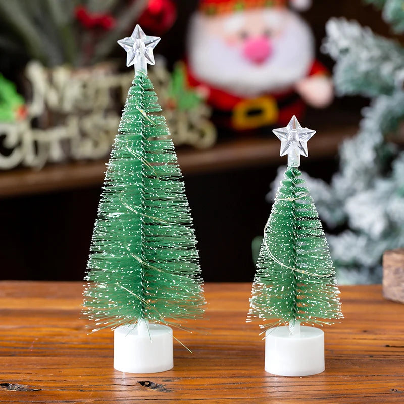 Mini Fir Compact Tabletop Built-In LED Lights