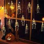 Mini Skeleton Decorations Poseable Matte Plastic Hanging Loop