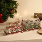 Mini Tea Light Candles Festive Metal Cup Set