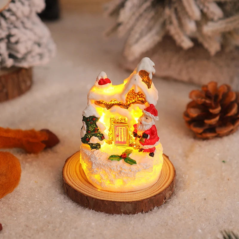 Miniature Snow Scene Light Handcrafted Soft LED No Batteries
