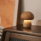 Mushroom Night Light Wooden Rechargeable Touch Control