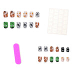 Nail Art Decorations Halloween Motifs Long-Lasting Set of 24