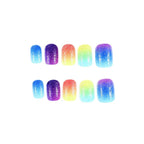 Nail Art Set Gradient Glitter Chip Resistant 24 Piece