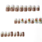 Nail Art Set Reindeer & Snowflake Easy Apply & Remove