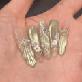 Nail Extensions Floral & Gem Accents Easy Application