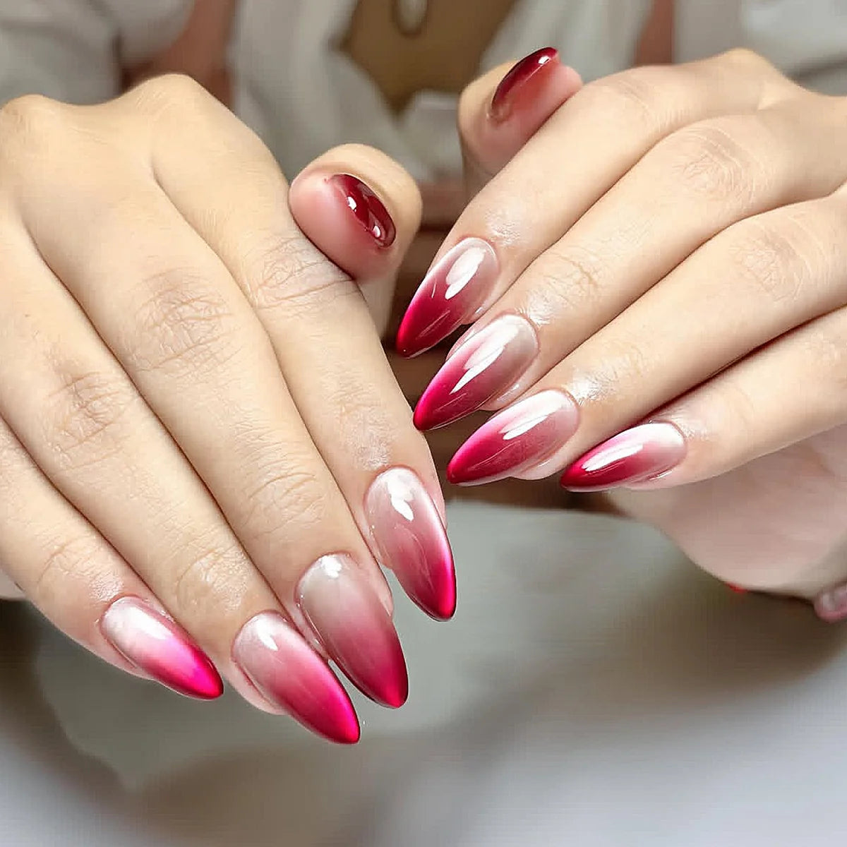Nail Extensions Stiletto Ombre Gradient Easy Application