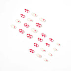 Nail Wraps Heart & Checkered Peel-And-Stick Chip-Resistant