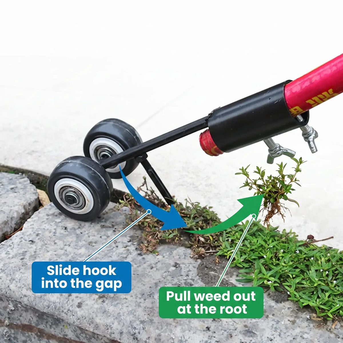 Narrow Joint Weeder Double-Hook Root-Removing