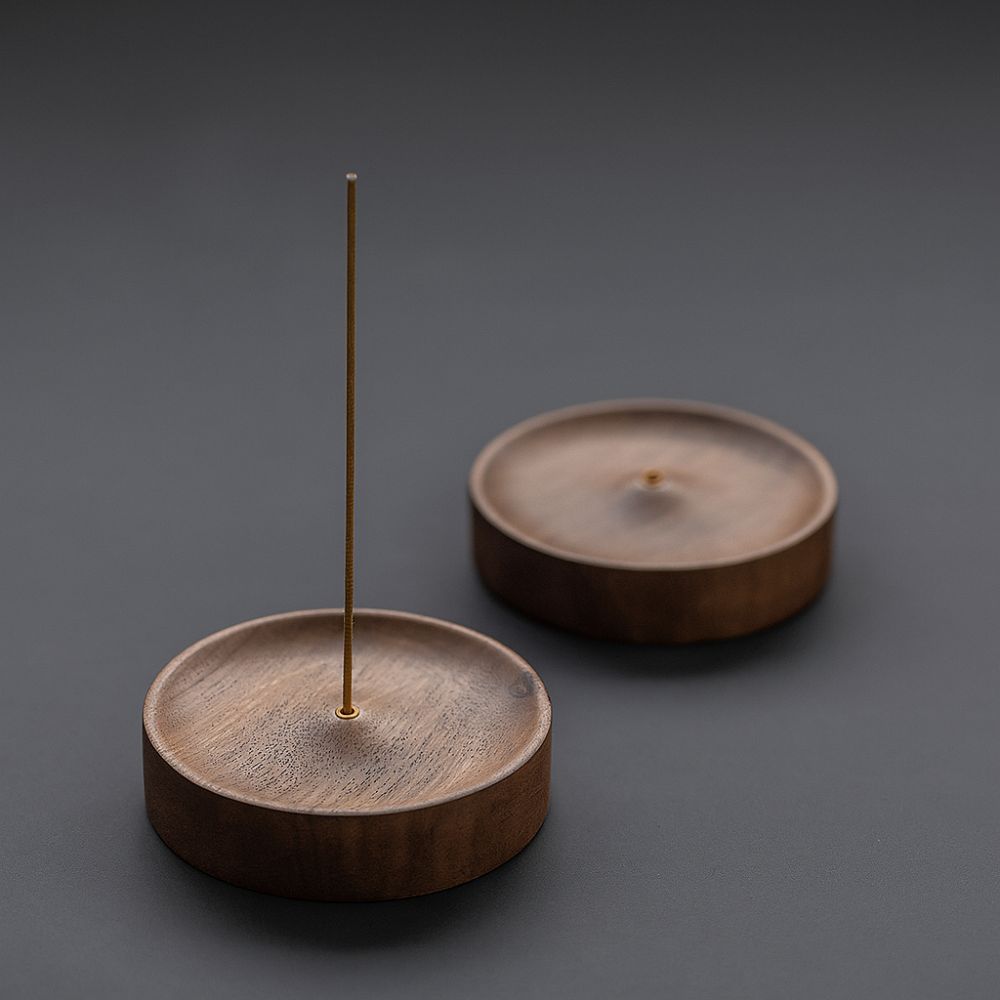 Natural Wood Incense Ash Catcher