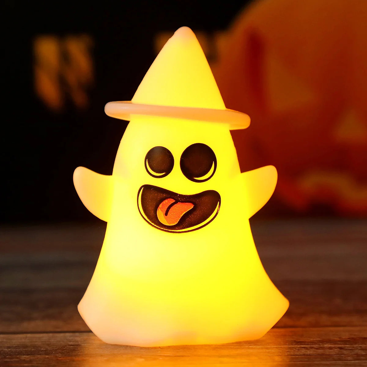 Night Light Ghost Hat Design Warm White LED