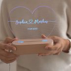 Night Light Personalized Engraved LED Acrylic & Wood