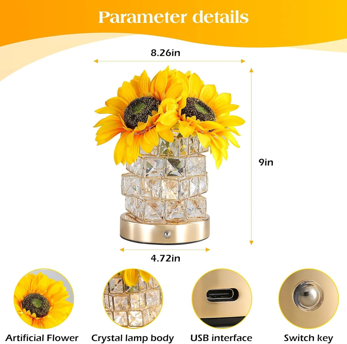 Night Light Touch Control & Rechargeable Warm Glow