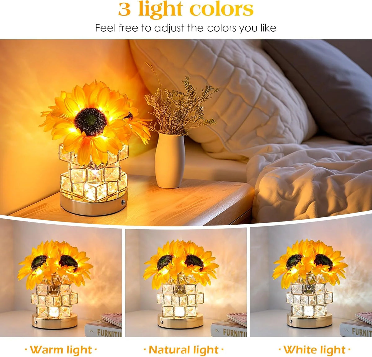 Night Light Touch Control & Rechargeable Warm Glow