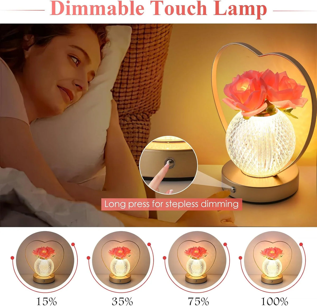 Night Light Touch Control & Rechargeable Warm Glow