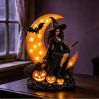 Night Light Witch Moon & Pumpkin Integrated LED
