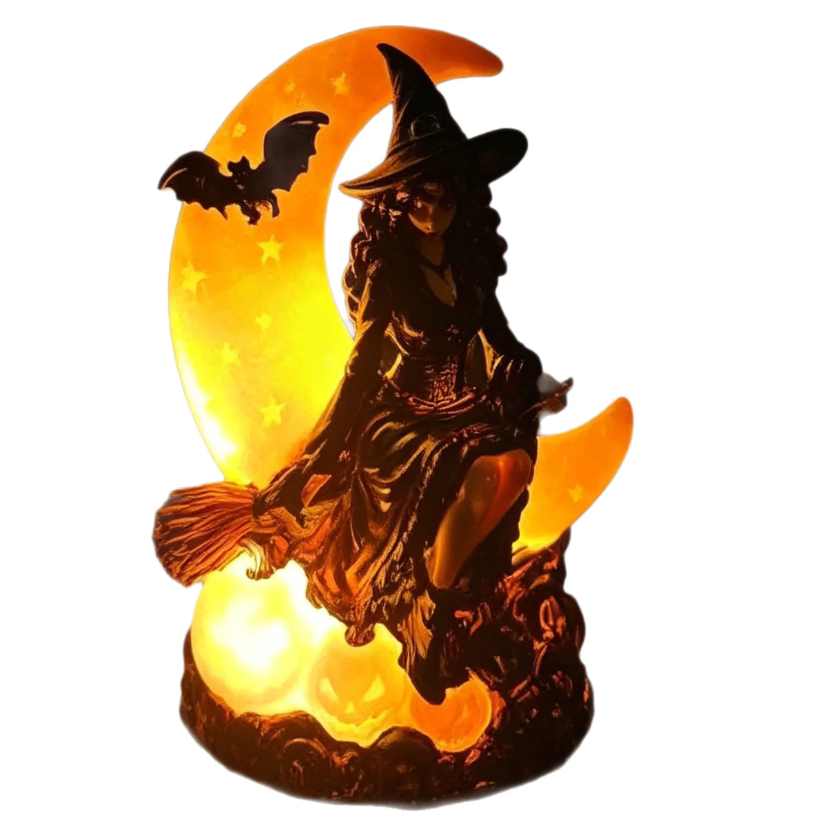 Night Light Witch On Moon Integrated LED