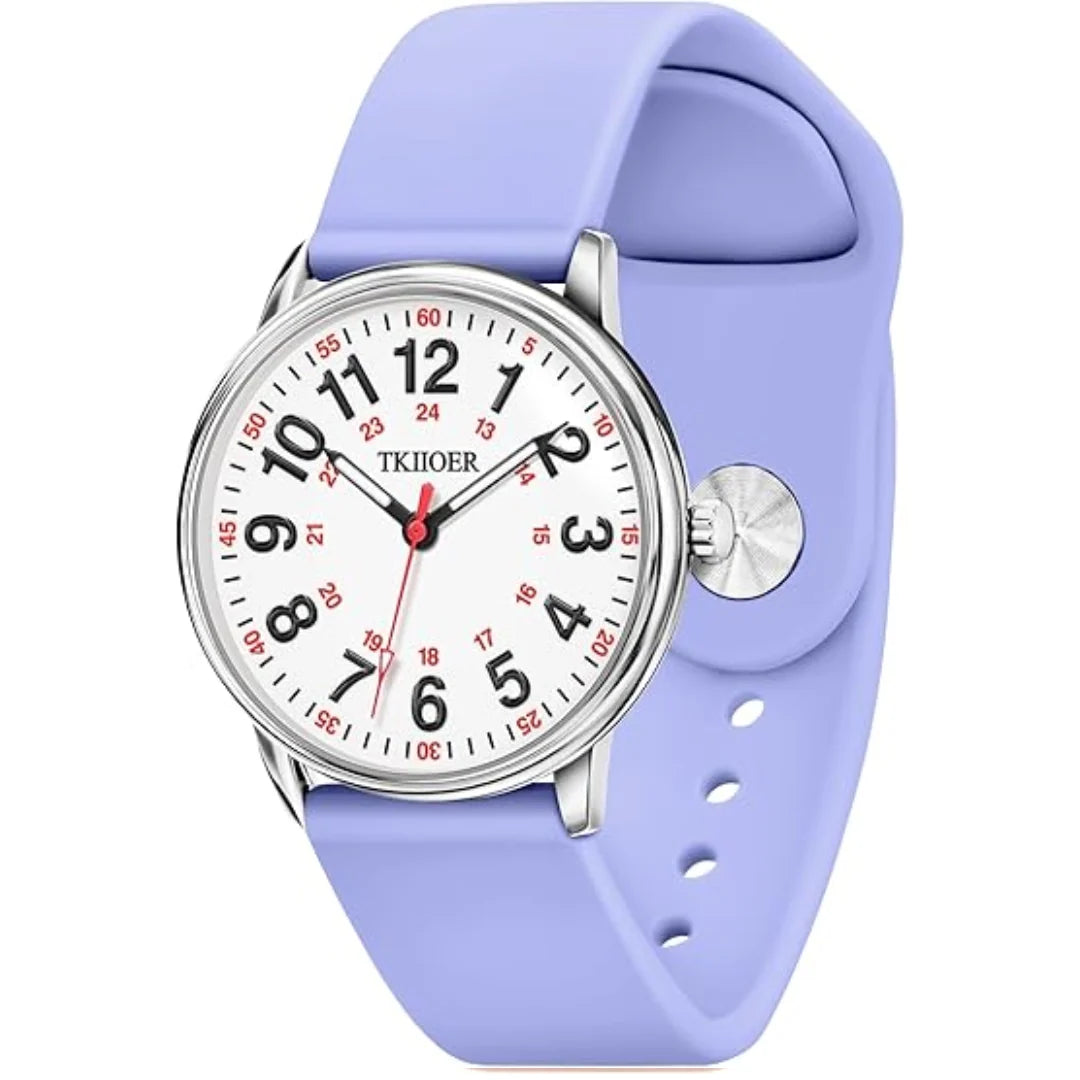 Nurses Watch Luminous Dial & Second Hand 50M Water Resistant