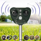 Outdoor Bird Repeller Solar-Powered Ultrasonic 30 Ft Coverage