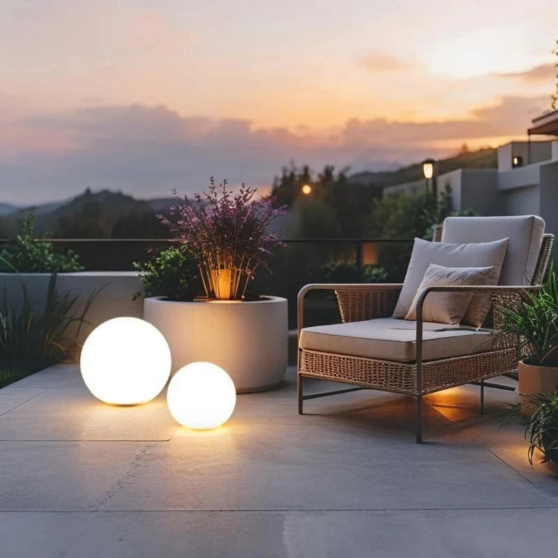 Outdoor Globe Light Wireless Remote Control Weather-Resistant