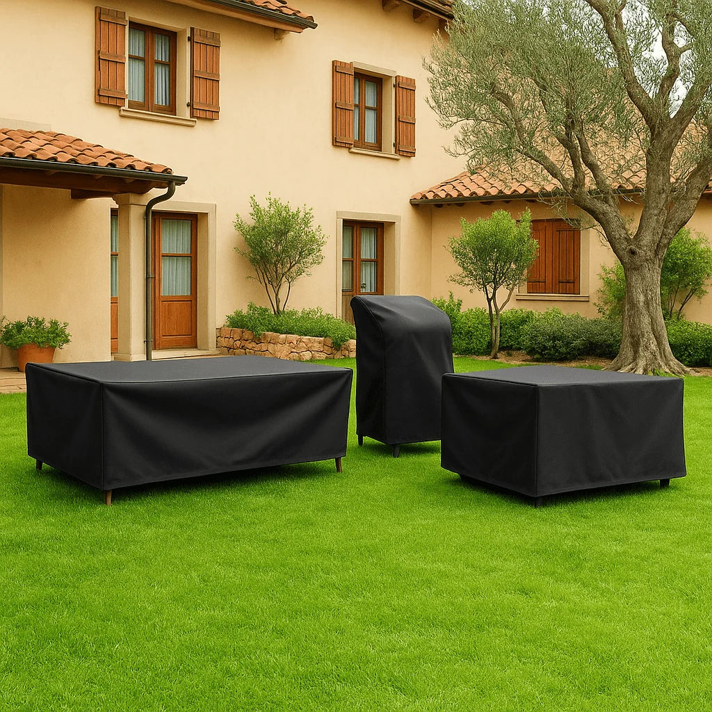 Outdoor Sofa Cover Water-Repellent Polyester Silver Inner Coating