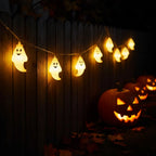 Outdoor String Lights Ghost-Shaped Battery-Operated & Weather-Resistant
