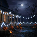 Outdoor String Lights Ghost-Shaped Battery-Operated & Weather-Resistant