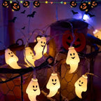 Outdoor String Lights Ghost-Shaped Battery-Operated & Weather-Resistant