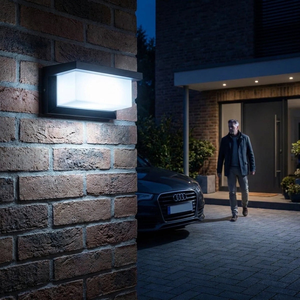 Outdoor Wall Light Motion-Activated 18W LED Three Color Temperatures