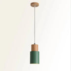 Pendant Light Metal & Wood Adjustable Height