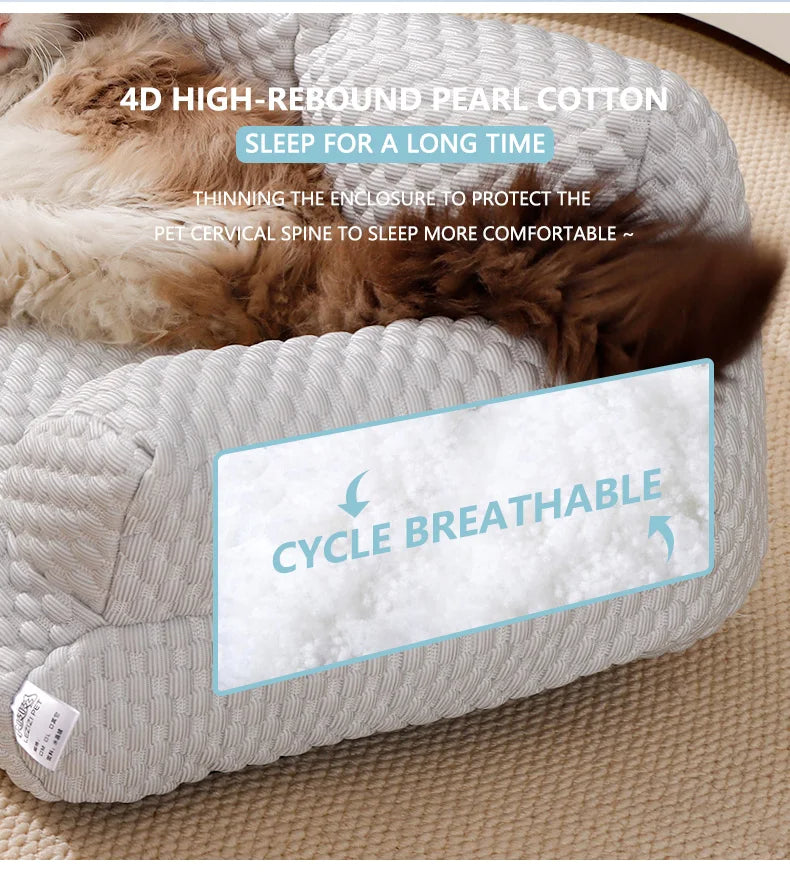 Pet Bed Ice Silk Cooling Removable Washable Cover
