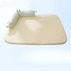 Pet Cooling Mat Silk Top Plush Padding