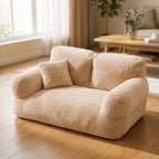 Pet Sofa Bed Rabbit-Plush Machine-Washable Cover Non-Slip Base