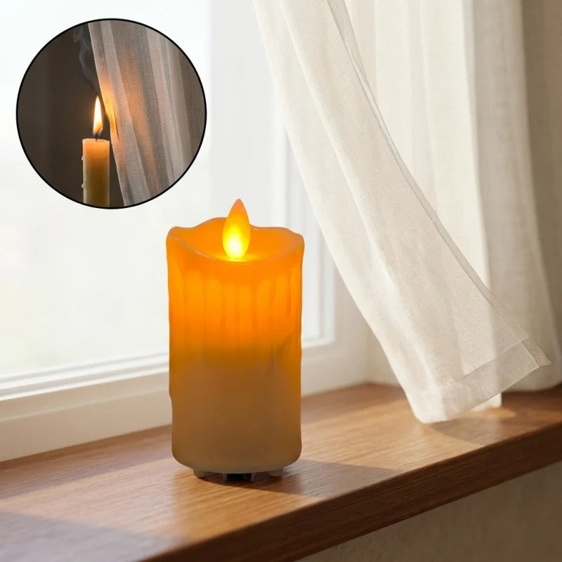Pillar Candle Flameless LED Warm Flicker