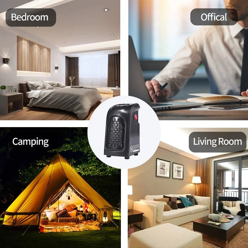 Plug-In Space Heater PTC Ceramic 12-Hour Timer