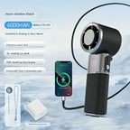 Portable Fan 6000mAh Power Bank USB-C Digital Display