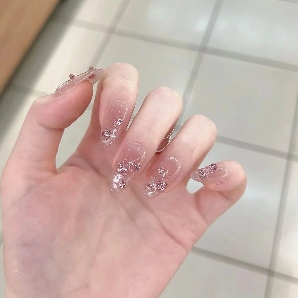 Press-On Nail Extensions Floral Design Lightweight & Comfortable