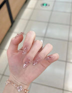 Press-On Nail Extensions Floral Design Lightweight & Comfortable