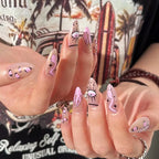 Press-On Nail Extensions Unique Artistic Designs DIY Application