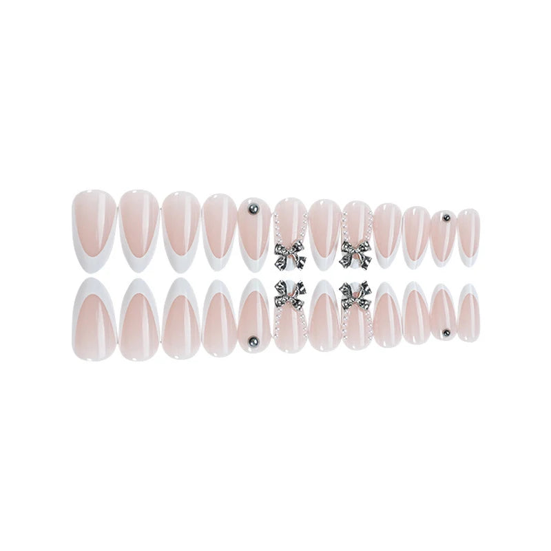 Press-On Nail Set 3D Embellished Adhesive & Multiple Sizes