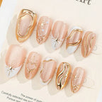 Press-On Nail Set 3D Sparkling Easy Application