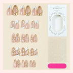 Press-On Nail Set 3D Sparkling Easy Application