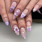 Press-On Nail Set Abstract Designs Long-Lasting & Comfortable Fit